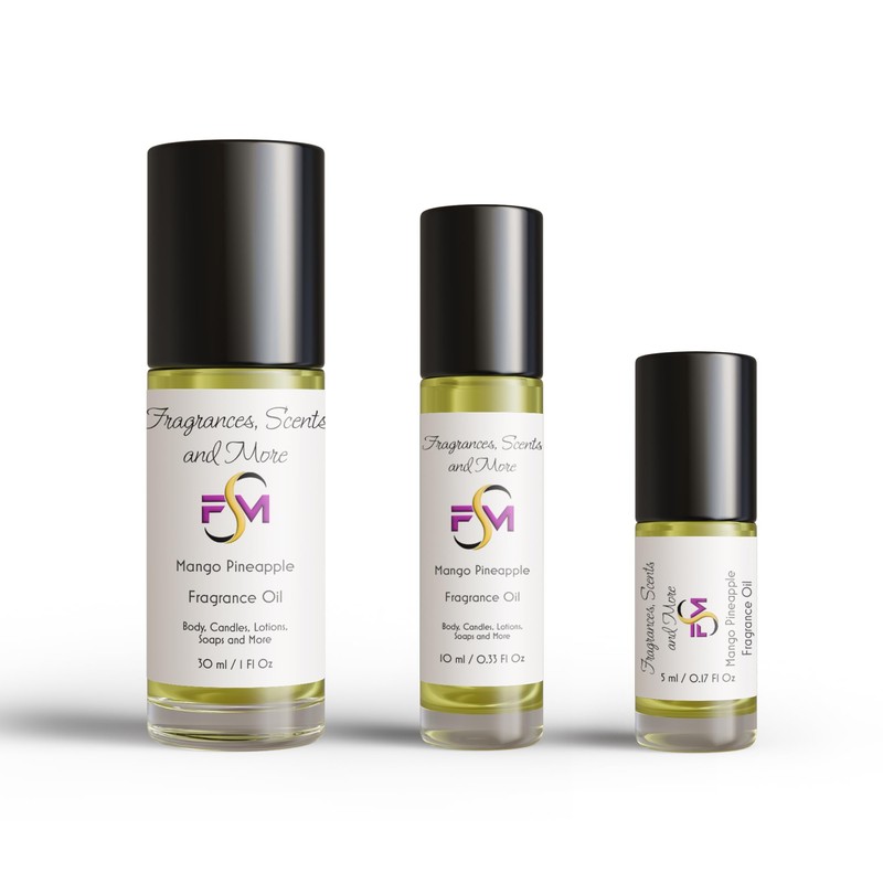 Mango Pineapple Fragrance Oil - 3 Bottles 0.17 Fl Oz