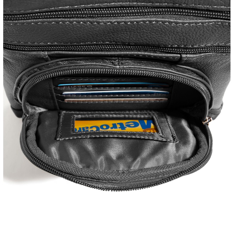 TOVOSO Crossbody Bag for Women, Genuine Leather Multi-Pocket Purse with