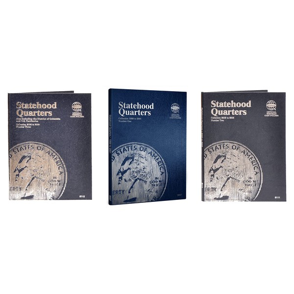 Whitman US Washington Statehood Quarter Coin Folder Three Volume Set