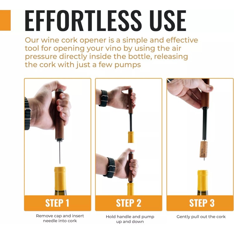 Cork Genius Wine Pen Mini, Air Pump Wine Bottle Opener