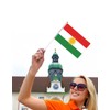 25 Packs Small Kurdistan Flags on Handheld Stick，Miniature Kurdish Flag