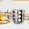 Molin Porta Especieros De Cocina Acero Inoxidable Gira 12 Frascos