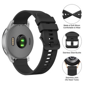 Mugust GloryFit Smart Watch Bands for GloryFit T80 T70 T60 T50 P99 P98 Smartwatch, 22mm Quick Release Silicone Replacement Band (Black+White+Grey)