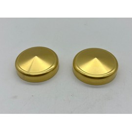 DIY CYCLE PARTS BRASS FORK TOP COVERS caps 39mm Harley XL XLH Sportster Dyna 1987-2010 _ 36662b