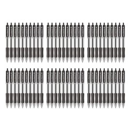 Lekreo Classic Retractable Gel Roller Pens, 0.7mm Fine Point (Black Ink - 60 Packs)