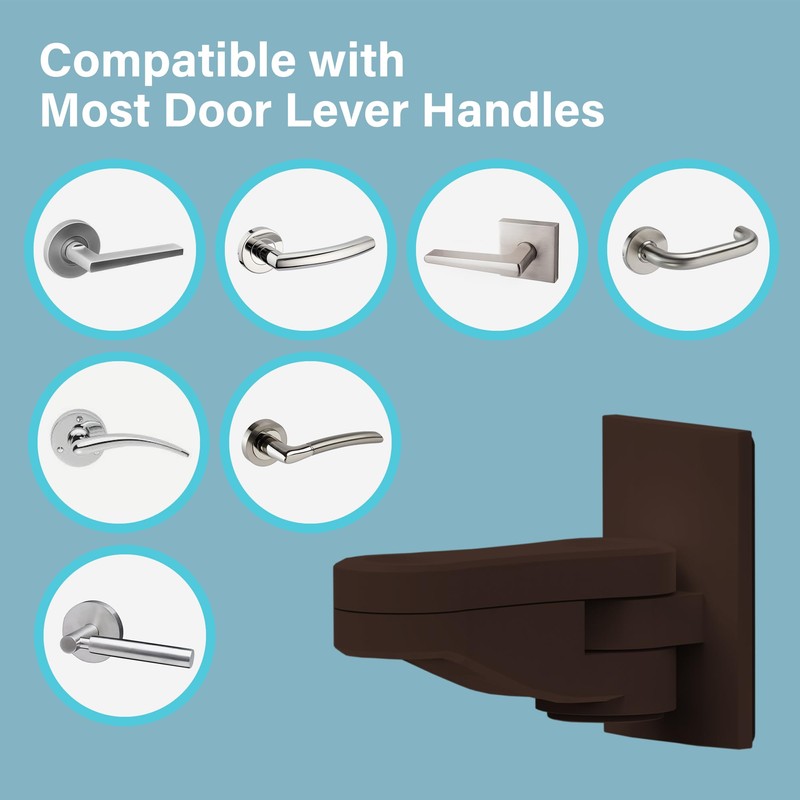 Heart of Tafiti 4 Pack Childproof Door Lever Lock, Baby