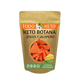 Totopos Keto Botana de Almendra 40 Piezas Horneados (Queso Jalapeño)