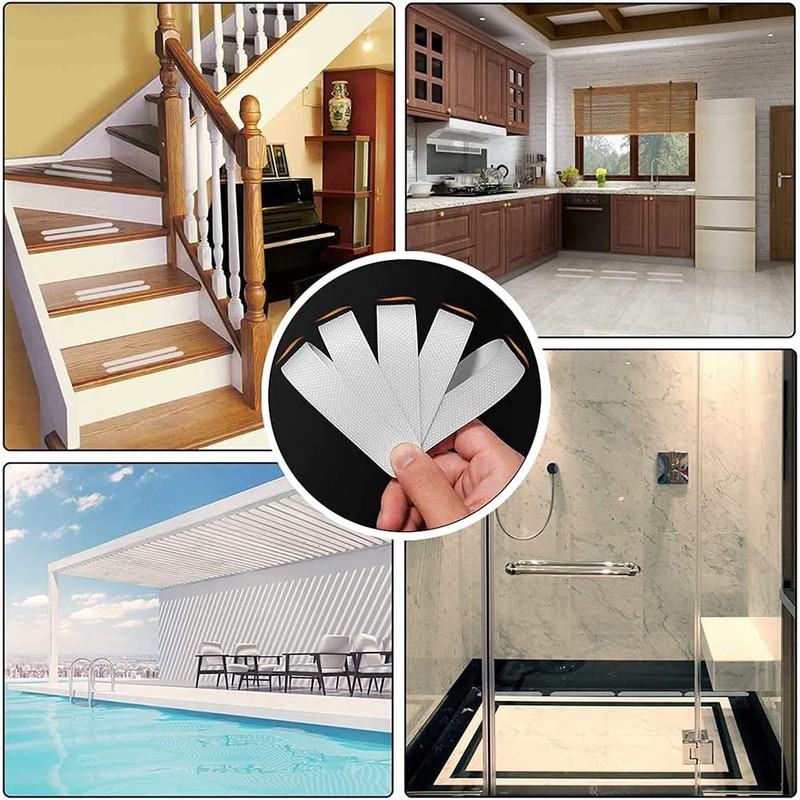 12pcs Anti Slip Bath Tapes Grip Non Slip Shower Strips