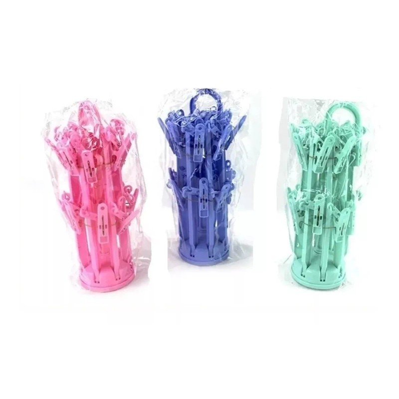 MDJ Tendedero Con Pinzas Para Ropa Gancho Giratorio Plegable