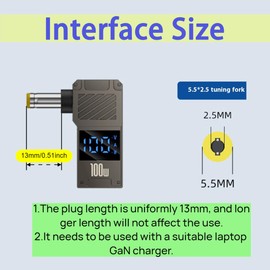 WITRN 100W PD Power Charger Connector Tip (5.5 x 2.1/2.5mm)