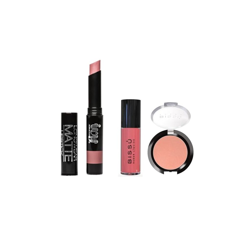 Set de Maquillaje Rubor en Polvo, Rubor Liquido Bissu y