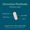 BESTVITE Chromium Picolinate 200mcg (250 Vegetarian Capsules) - No Stearates