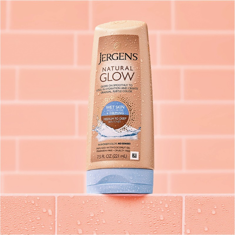 Jergens, Natural Glow, Wet Skin Moisturizer, Firming, Medium to Tan,