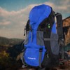 50L Waterproof Bag Camping Climbing Outdoor Travel Hiking Backpack Blue