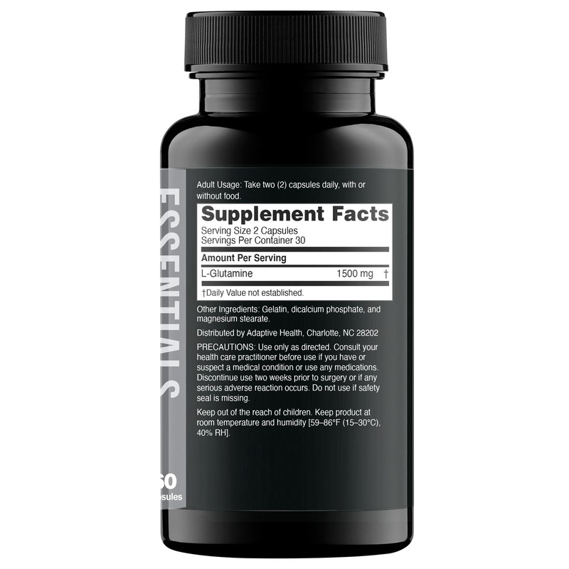 Nugenix Essentials L-Glutamine, 1500mg 100% Botanical L-Glutamine Amino Acid, Protein