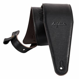 Nefelibata 3.8" Wide Guitar Strap, Full Grain Italian Leather Adjustable Guitar Straps with Foam Padding for Bass, Electric, and Acoustic Guitars