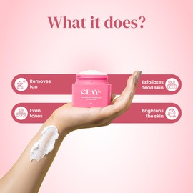 CLAYCO Detan Rice Pack with AHA & BHA | D Tan Face Pack | Brightening Face Pack | Salicylic Acid Face Wash | Skin Care for Tan Removal, Acne & Oily Skin | 50g