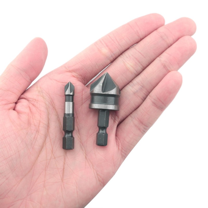 CHENJIN 5PCS 82 Degree Hexagonal Shank Chamfering Machine Submerged Drill