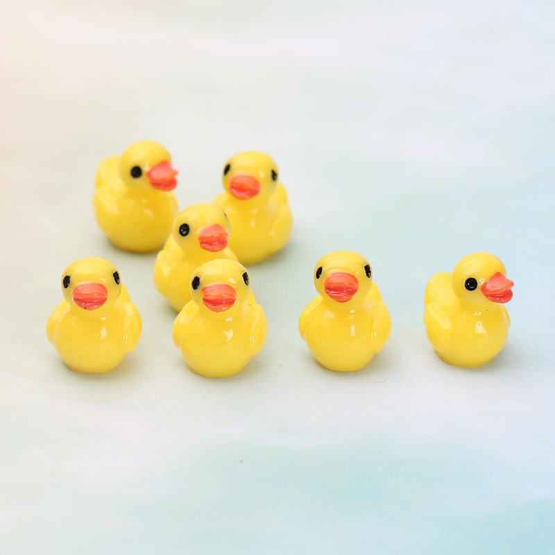 SELECOCO Miniature Ducks Set of 10 Terranium Gardening Dollhouse Garden