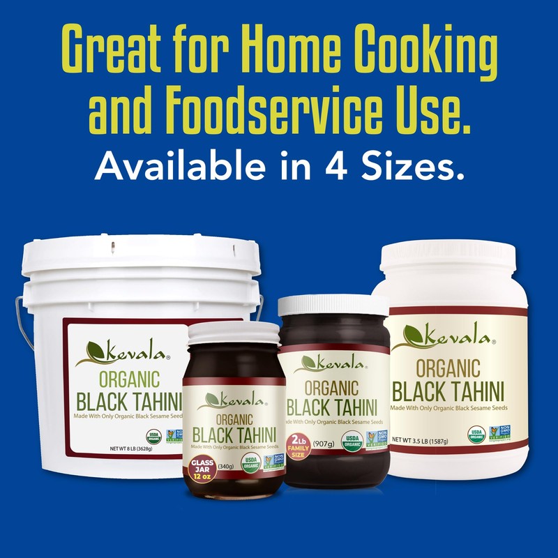Kevala Organic Black Tahini - Double Size Gluten Free Black
