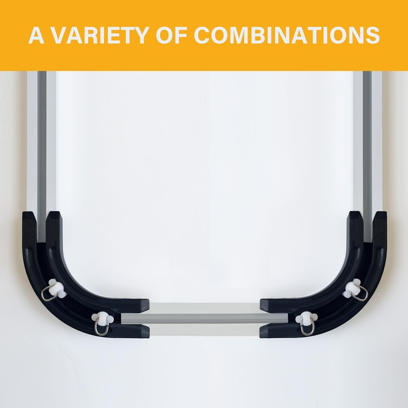 Hoeflife 90° Curved Connectors for Ceiling Curtain Track, Ceiling Track