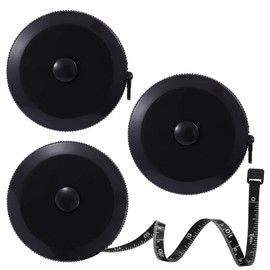 Tape Measure Body Measuring Tape, Retractable 60 Inch Soft Mini Measuring Tape, Small Sewing Fabric Tape Ruler for Cloth Waist Medical Nursing Craft(3 Pack/Black)