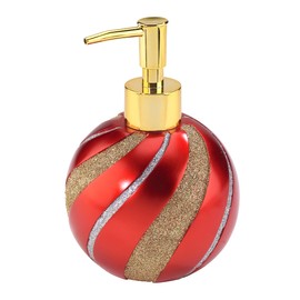 Avanti Linens - Soap Dispenser/Lotion Pump, Countertop Accessories, Christmas Bathroom Decor (Holiday Collection, Red Ornament)