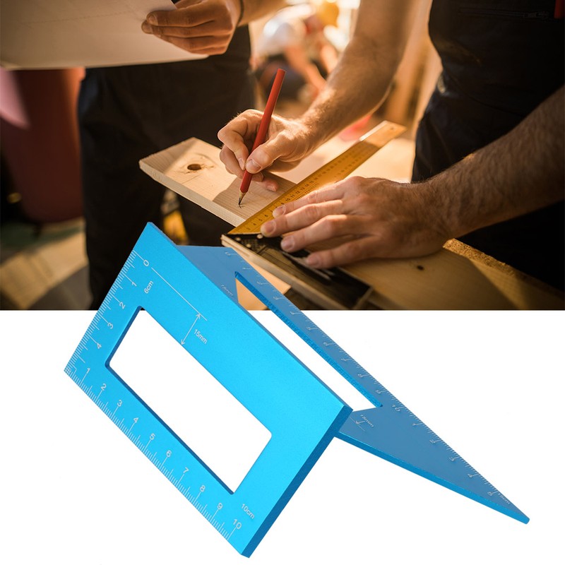 45/90 Degree Multifunctional Aluminum Alloy Angle Ruler Marking Gauge Woodworking