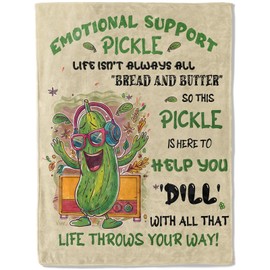ainori Emotional Support Pickle Blanket - Funny Fruit Fleece Throw with Playful Message,Gifts for Friends Women Men, Soft & Warm,Lightweight, for Modern Decor,Room Home Accents 50x60in