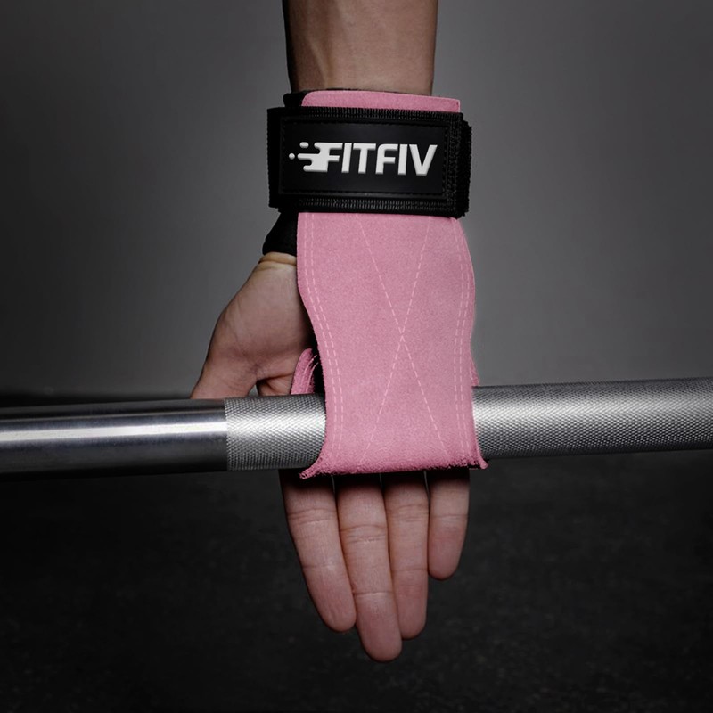 FITFIV Weight Lifting Wrist Strap, Double Leather Weightlifting Wrist Straps