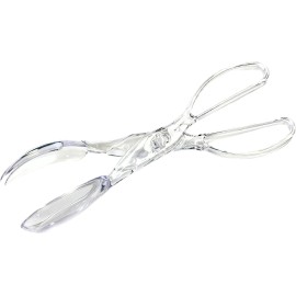 Chef Craft Premium Salad Scissor Tongs, 11.25 inch, Clear