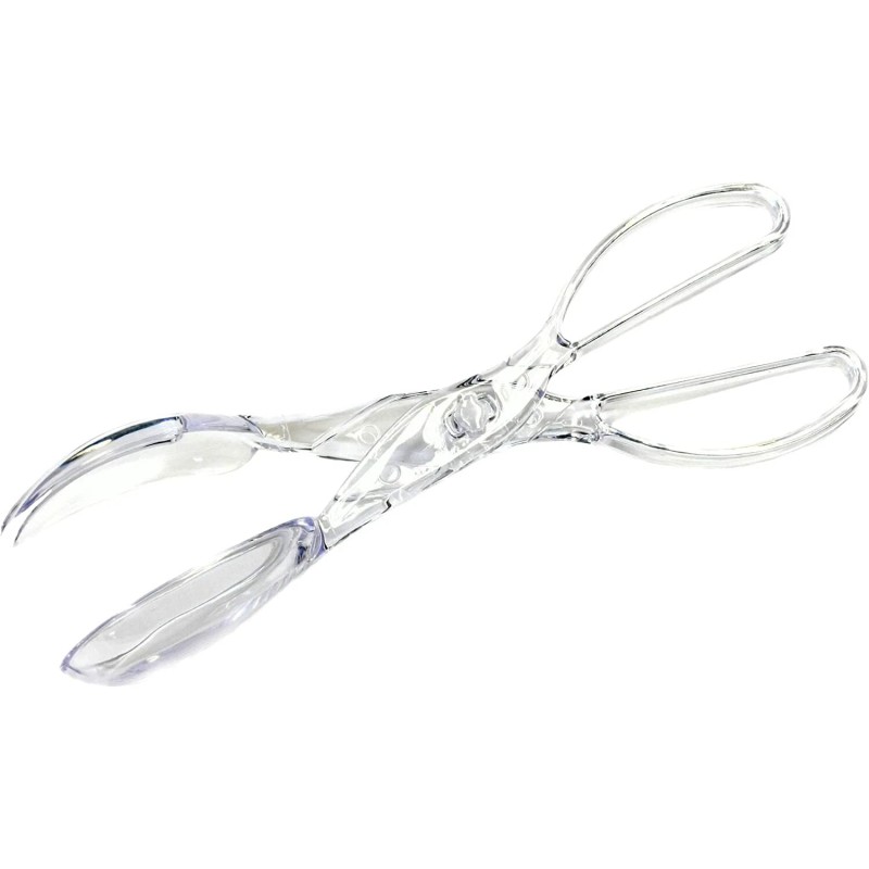 Chef Craft Premium Salad Scissor Tongs, 11.25 inch, Clear