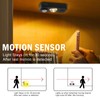 LEDLampsWorld Black Motion Sensor Night Light, Wireless Rechargeable Puck Lights