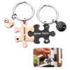 ZoeWei Pair of Key Rings with Engraving Beste MAMA/Bester Papa,