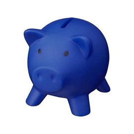 Piggy Bank PVC Soft Body Vibrant Colour Novelty Money Box with Lid Lightweight and Durable Blue