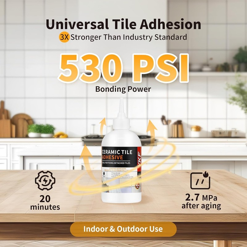 Heavy Duty Tile Adhesive & Repair Glue (10.5oz) – Strong