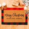 Merry Christmas Ya Filthy Animal Doormat, Premium Thick Coir, Durable