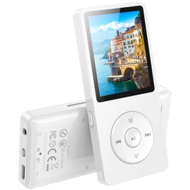 A02 MP3 Player, Hi-Fi, Ultra Lightweight, Built-In 64 GB, Expandable Up to 128 GB, Button Operation, Music Player, 40 Hours Playback, Lossless Sound, FM Radio, Direct Recording, Alarm Clock, Easy Operation, Small, Suitable for Commuting, Running, Yoga, Language Learning, Gift