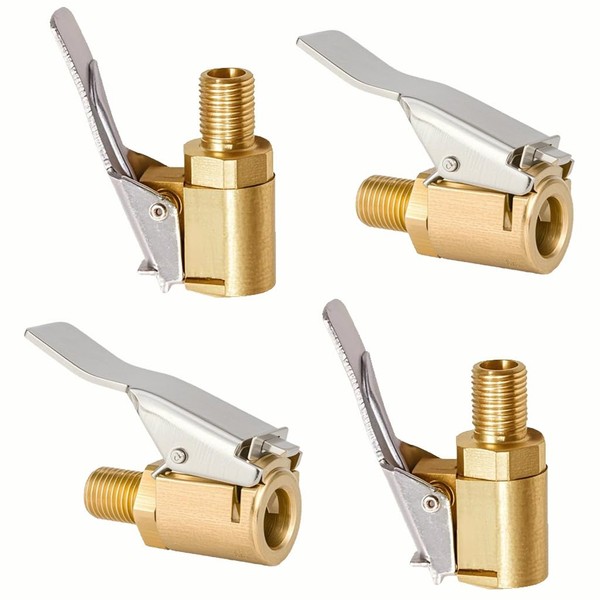 Joywayus 4PCS Brass Tire Inflator Valve 8mm Male Open Flow
