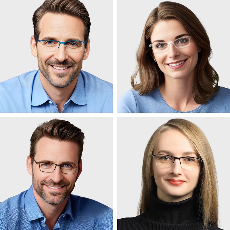 TERAISE 4 pairs Anti-blue Light Computer Reading Glasses with Spring