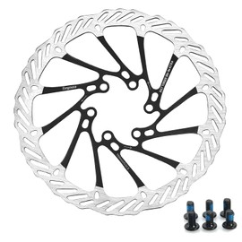 yongness Bicycle Brake Disc Rotor 160 mm 180 mm 203 mm Bicycle Brake Disc with 6 Screws Suitable for Road Bike Mountain Bike BMX MTB (Black 160 mm)