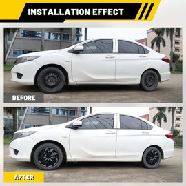 AUTOFREE 15 inch Wheel Covers Hubcaps Black Lacquer, ABS Wheel Rim Covers Clip On Auto Tire Sturdy Guards Replacement Set of 4, Universal for Most Cars Nissan Toyota Acura Chevy Mazda VW