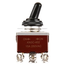 Heschen metal toggle switch HS-402 4PDT maintained ON/ON 2 position 15A 250VAC 10A 380VAC CE with waterproof cover