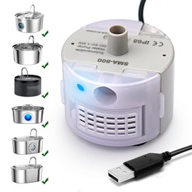 Cat Water Fountain Pump,Pet Water Fountain Pump Replacement Pump SMA-800 Submersible Motor,Cat Fountain Pump for Stainless Steel Cat Water Dispenser