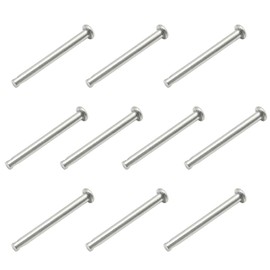 EATAKWARD 10Pcs Flat Head Single Hole Clevis Pins, Steel 3mm X 30mm Steel Link Hinge Pins, Silver Clevis Pins Assortment Kit for Furniture Installation Small Home DIY Project