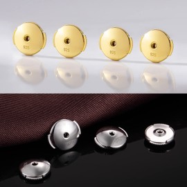 Silver & Gold Earring Backs - Security Locking Backs for Stud Earrings