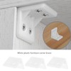 100pcs Furniture Corner Braces Plastic Angle Corner Bracket 4 Hole