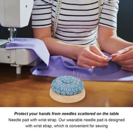 Wooden Based Pin Cushion, Japanese Style Needle Holder, Cute Pin Cushion, Sewing Needle Cushion Holder for Sewing Needle Holders or Sewing Craft