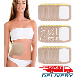 YHOVID 24Pcs Castor Oil Pack Wrap Organic Cotton Castor Oil Patches Disposable Self....