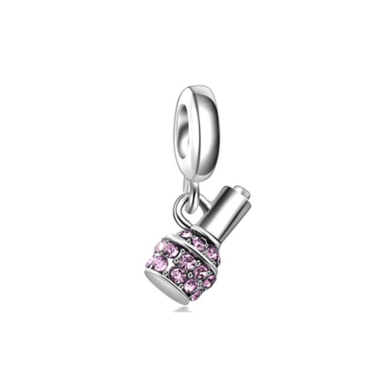 J&M Dangle Nail Polish Charm for Bracelets … (Pink)